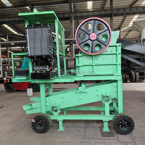 Небольшой портативный дизельный двигатель мобильный камень щековая дробилка машина с вибрационным экраном каменная дробилка - Product Image 4
