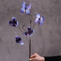 Fleur artificielle à tige unique de la série violette en gros, accessoires pour arrangements floraux, plante pour la décoration de mariages, de maisons et d'événements