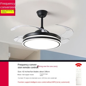 โคมไฟพัดลมเพดาน LED สไตล์นอร์ดิก โพสต์โมเดิร์น หรูหรา สำหรับบ้าน ตัวโคมทำจากแก้ว มอเตอร์ไฟฟ้ากระแสสลับ พร้อมรีโมทคอนโทรล ช่องเสียบ USB/ไฟฟ้า ใช้ได้ในห้องรับประทานอาหารและห้องนั่งเล่น - Product Image 4