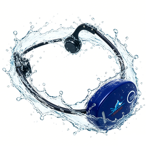 Kit de communication aquatique <span class=keywords><strong>en</strong></span> temps réel : radio FM et écouteurs sans fil à conduction osseuse avec clip nasal et embouts auriculaires - Product Image 2