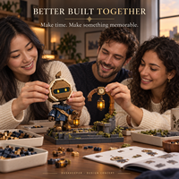 OEM ODM Populer Hollow Game Knight Building Set Action Figure Pencahayaan Koleksi Dekorasi 300+ Potongan Mainan Blok Bangunan Hadiah