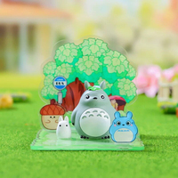 Hayao Miyazaki Figurine de scène en acrylique de la série Anime Mignonne Histoires de fées, Boîte mystère, Totoro, Homme sans visage, Ornement de bureau, Cadeau de collection