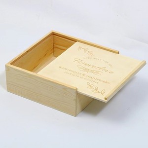 Wood Rhythm Solid Wood <b>Storage</b> Box Square Engraved Lidless Desktop Organizer Multi Purpose Wedding Favor Box 520 5142 - Product Image 1
