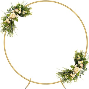 Metall Eisen Kunst Runde Hochzeit Bogen Hintergrund stehen kurze Gold Ballon Bogen Hochzeit Geburtstags feier Dekoration - Product Image 6