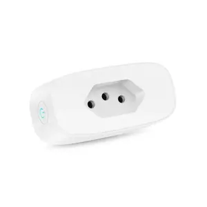 Tuya Wifi Smart Brazil Plug Brazil Standard Socket Outlet with Energy Monitoring 16A Voice Timer APP Voice for Alexa Google Home