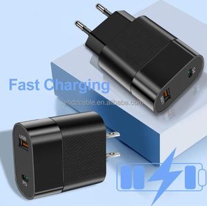 Manufacturer Wholesale <b>Type</b>-<b>C</b> Ports Charging Desktop & Travel Wall Charger with <b>USB</b> Ports 12W US/EU Plug - Product Image 5