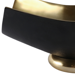 Ciotola decorativa ovale con finitura metallica elegante per centrotavola da caffè e decorazioni per la casa - Product Image 5