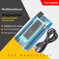 Carte mère STC89C52 avec module de téléchargement USB vers TTL, architecture 8051, 8 Ko de mémoire Flash, cristal 11.0592 MHz, MCU STC uniquement