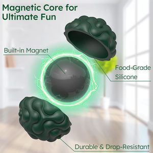 Balles magnétiques en silicone Jouets anti-stress pour adultes et adolescents 6 pièces Balles anti-stress <span class=keywords><strong>Jouet</strong></span> sensoriel texturé Articles pour soulager le TDAH l'autisme et l'anxiété - Product Image 2
