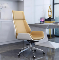 Chaise de bureau ergonomique pivotante de luxe légère à dossier haut pour la maison, le bureau, la conférence et l'ordinateur