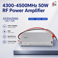 Sumber Sinyal VCO Terintegrasi 50W4300-4500MHz Modul Penguat Daya Rf GaN Lora Modul Anti Drone