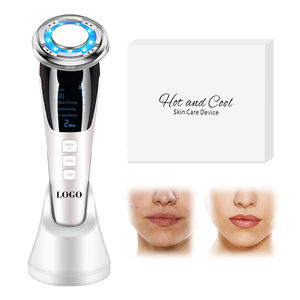 Dispositivo de Masaje de Uso Doméstico, Dispositivo de Belleza Eléctrico con Compresa Fría y Caliente, Masajeador Facial Portátil - Product Image 1