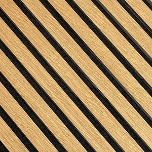 Panel Acústico Moderno de Listones de Madera de Poliéster, Absorción de Sonido, para Dormitorio de Hotel, Sala de Estar, Diseño de Modelo 3D Personalizable, NRC 1.0 - Product Image 2