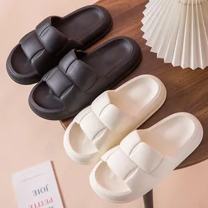 Sandal kamar mandi pasangan, nyaman musim panas sol tebal lembut EVA kamar mandi awan bengkak geser sandal bantal untuk wanita