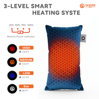 Oreiller chauffant électrique rechargeable chaud, en velours tricoté lisse, amovible et lavable, positionneur d'oreiller pour le corps, coussin chauffant