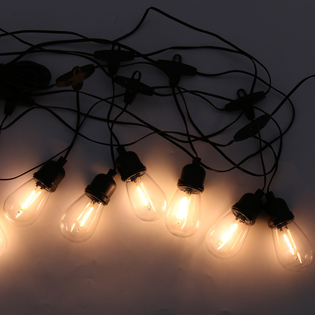 Holiday Xmas Lighting Connectable Solar LED Warm White Replaceable String Light IP65 Waterproof Garden Courtyard Decoration