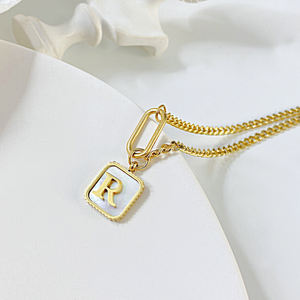 <span class=keywords><strong>Collana</strong></span> fai-da-te con catena a clavicola quadrata placcata in oro 18 <span class=keywords><strong>carati</strong></span> di lusso leggero <span class=keywords><strong>24</strong></span> <span class=keywords><strong>carati</strong></span> - Product Image 2