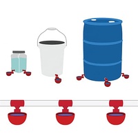Abreuvoir automatique pour volailles en plastique, bol à eau pour volailles, cailles, pigeons, oiseaux, lapins, cage