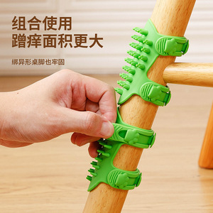 Pet <b>Cat</b> Leg Scratcher Gadget 35-55mm Diameter Silicone <b>Massage</b> Brush For Desk Legs Pet Grooming - Product Image 3
