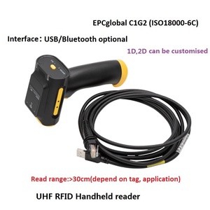 Lector portátil ISO 18000 6C <span class=keywords><strong>RFID</strong></span> y escáner de código de barras con interfaz WIFI USB Escáner de código QR inalámbrico de mano - Product Image 3