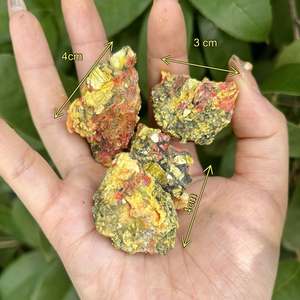 Großhandel Fanshi Natur kristall Cluster Realgar Erz poliert Orpiment Heilung Gelb Roh stein geschnitzt Feng Shui Home Decor Geschenk - Product Image 2