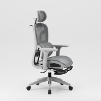 Nouveau design Dossier tissu Mesh Office Meeting Visitor Ergonomique Task Desk Chair avec repose-pieds