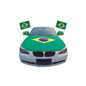 Nieuw Product Hot Selling Polyester Stof Custom Logo Mexico Banner Auto Kap Covers Alle Landen Iraq Motor Auto Kap Cover Vlag