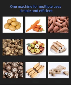 Cepillo eléctrico comercial para frutas y verduras, patata, ajo, jengibre, limpieza, pelado, pulido, máquina de limpieza - Product Image 2