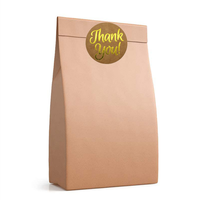 En stock échantillons gratuits marquage à chaud personnalisé feuille d'or autocollant étiquette ronde merci étiquette autocollant