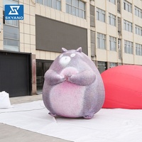 Modèle gonflable de souris et de chat de dessin animé pour la publicité et la décoration de centres commerciaux et de festivals
