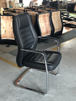 Chaise de bureau de direction robuste en chrome pour visiteurs, capacité de 300 lb