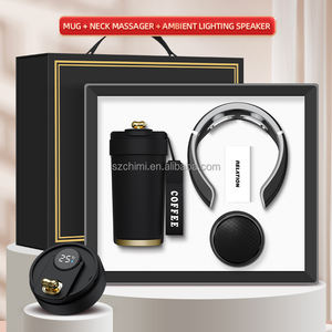 Taza esmerilada Masajeador de cuello Altavoz RGB Regalos del Día del <span class=keywords><strong>Padre</strong></span> Regalos para negocios Conjunto de regalo corporativo Promocional de lujo - Product Image 1