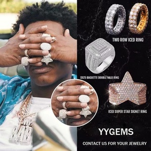 Nouvelles bagues de championnat de style rappeur, en argent S925, serties de diamants, testées au diamant, bagues en moissanite pour la vie hip-hop - Product Image 6