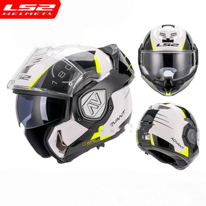 LS2 FF906 Zomermodel Volledig Gezicht Motorhelm Anti-Mist Dubbele Lens Achterwaartse Flip Universele Vier Seizoenen Anti-Lock Remsysteem - Product Image 1