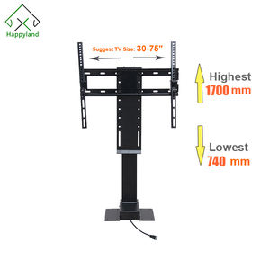 Elevador de TV autónomo de acero inoxidable, mecanismo de elevación de TV eléctrico, ergonómico, altura ajustable - Product Image 3