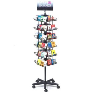 Tầng kim loại xoay bán lẻ cuốn sách hiển thị đứng cho Thư Viện truyện tranh cuốn sách hiển thị kệ kim loại thép kệ sách - Product Image 1
