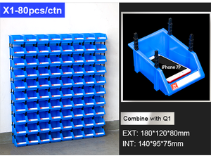 Istiflenebilir çekmeceli saklama dolabı kutuları ve kutuları depolama Bin Boxe depo toplama plastik karton endüstriyel İşlevli avrupa kare - Product Image 2