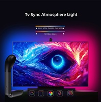 Bande lumineuse LED en plastique pour Smart TV, synchronisation caméra, musique, lumière ambiante changeante de couleur / Contrôle via application Wi-Fi pour la maison