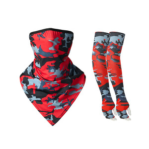 Écharpe triangulaire anti-UV d'été avec manches en soie glacée, imprimé camouflage numérique, masque facial de cyclisme unisexe pour sports de plein air - Product Image 5