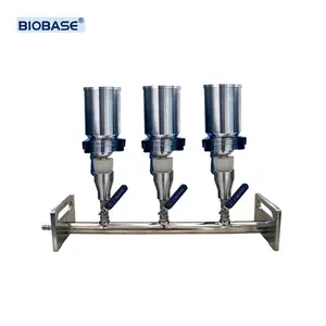 BIOBASE 3 cabang corong baja tahan karat manifold vakum filtrasi Lab pemegang filter membran