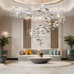 Lighting Drop <b>Ceiling</b> <b>LED</b> Stained Deco Hanging Large Art Chandeliers Lamp Modern <b>Crystal</b> Glass Pendant <b>Light</b> Fixtures - Product Image 3
