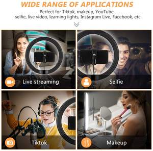 Lampe annulaire Portable usb pour <span class=keywords><strong>selfie</strong></span>, bureau youtube, prix abordable, kit d'éclairage pour vidéo conférence avec trépied - Product Image 2