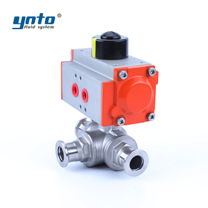 High Quality SS304/316 Double Acting Ball <strong>Valves</strong> Pneumatic Actuator Three-way Ball <strong>Valve</strong> <strong>Air</strong>/Water/Gas <strong>China</strong> High OEM - Product Image 3