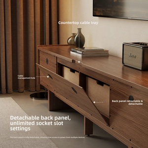 <span class=keywords><strong>Mueble</strong></span> para <span class=keywords><strong>TV</strong></span> de Madera Sólida, Modelo 2025, Estilo <span class=keywords><strong>Retro</strong></span>, Unidad de Almacenamiento para Sala de Estar, Estilo Moderno Minimalista de Mediados de Siglo, DSG049 - Product Image 4