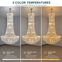 Lustre LED moderne de luxe doré pour chambre à coucher, hôtel, tente de mariage, salon et maison