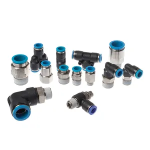 Push-in Straight 4mm 6mm 8mm 10mm 12mm Pneumatic One Touch PE PA PU Standard Plastic Coupling High Pressure Pipe Fittings