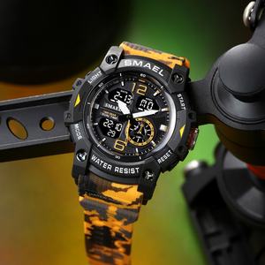 Montre numérique pour homme SMAEL 8007MC camouflage, fond en acier inoxydable, étanche 5ATM, logo personnalisé, montres de sport pour homme - Product Image 6