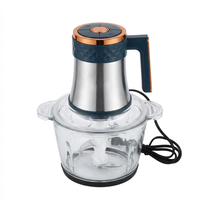 Hachoir Électrique Multifonction en Verre 3.0 Litres avec Fonctionnement Silencieux et Facile à Nettoyer pour la Préparation de Pâtes de Viande en Cuisine