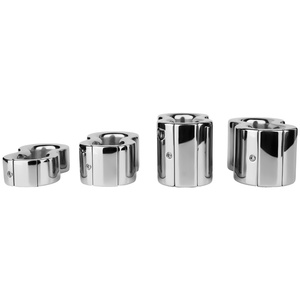 Anillo para Pene de Acero Inoxidable, Anillo para Pene con Peso Escrotal Grueso, Diseño Circular Liso, Dispositivo de Bondage Fetichista SM - Product Image 5