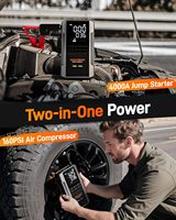 WOLFBOX MegaVolt24 Air 4000A Démarreur de Batterie Portable pour Voiture 12V Charge Rapide Affichage LED Compresseur d'Air 160PSI Démarreur d'Urgence 10L